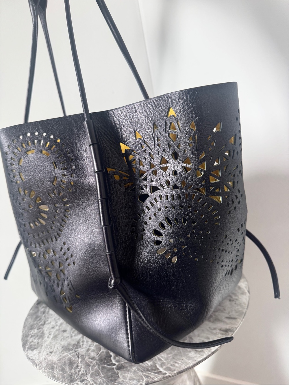 Dries Van Noten Lasercut Large Leather Tote - Picture 6 of 12